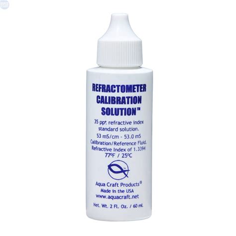 refractometer calibration solution aqua craft produts 53ms sds|Refractometer Calibration Fluid .